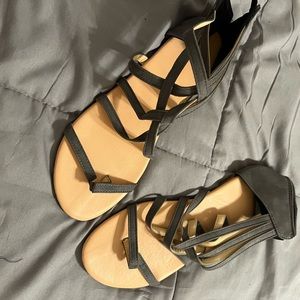 Gray sandals